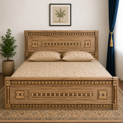 Wooden Jamdani Bed I Model-199